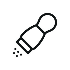 Pepper mill isolated icon, salt mill vector symbol with editable stroke