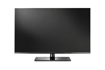 Lcd of  a smart TV screen on a transparent background. Mockup, png, cut out