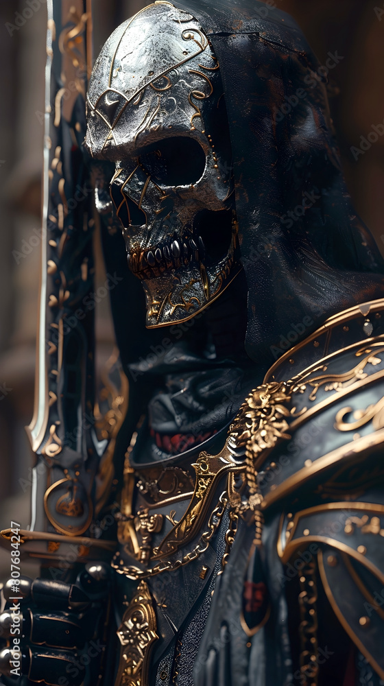 Poster Dark Necromantic Legions Commanding the Undead Armies to Conquer Kingdoms in a 3D Fantasy Cinematic Style