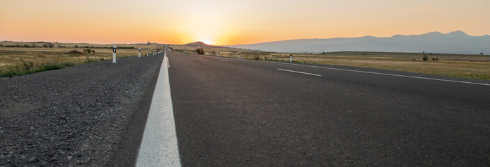 Asphalt road, travel, driving concept, stock photo