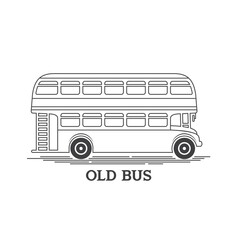 illustration of vintage double decker bus, public transportation. - obrazy, fototapety, plakaty