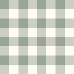 Seamless Gingham Pattern Light Sage Green. Vector Background
