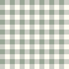 Seamless Gingham Pattern Light Sage Green. Vector Background