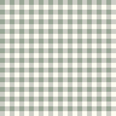 Seamless Gingham Pattern Light Sage Green. Vector Background