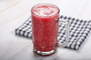 Strawberry and banana cold smoothie