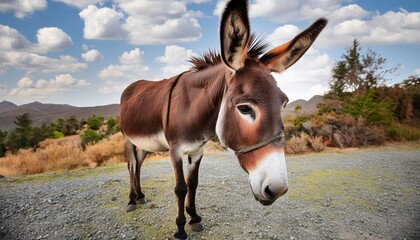 Donkey isolated on white background 