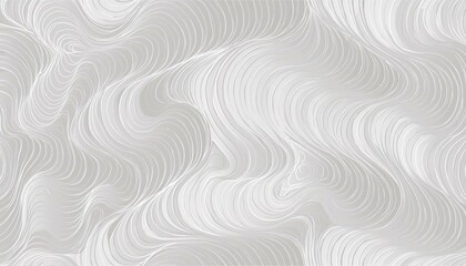 Seamless subtle white glossy soft waves background texture overlay. Abstract wavy embossed marble displacement, bump, height map. Panoramic banner wallpaper pattern
