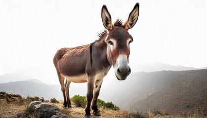 Donkey isolated on white background 
