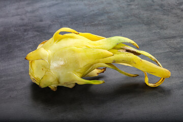 Tropical exotic yellow dragon fruit