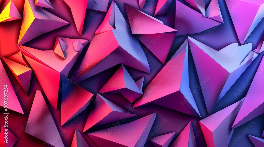 Aufkleber geometric background with colored triangles. design element.