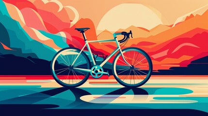 Fototapeta premium Bicycle poster 