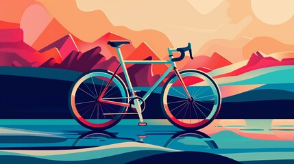 Fototapeta premium Bicycle poster 