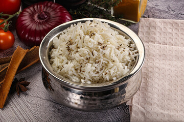 Indian cuisine jeera basmati rice