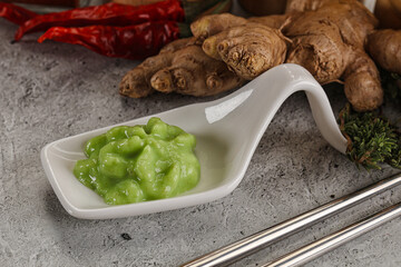 Green organic asian Wasabi seasoning