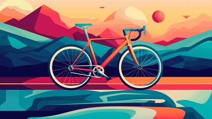Fototapeta premium Bicycle poster 