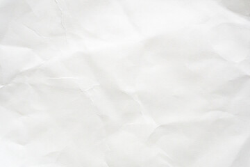 Abstract white crumpled and creased recycle paper texture background