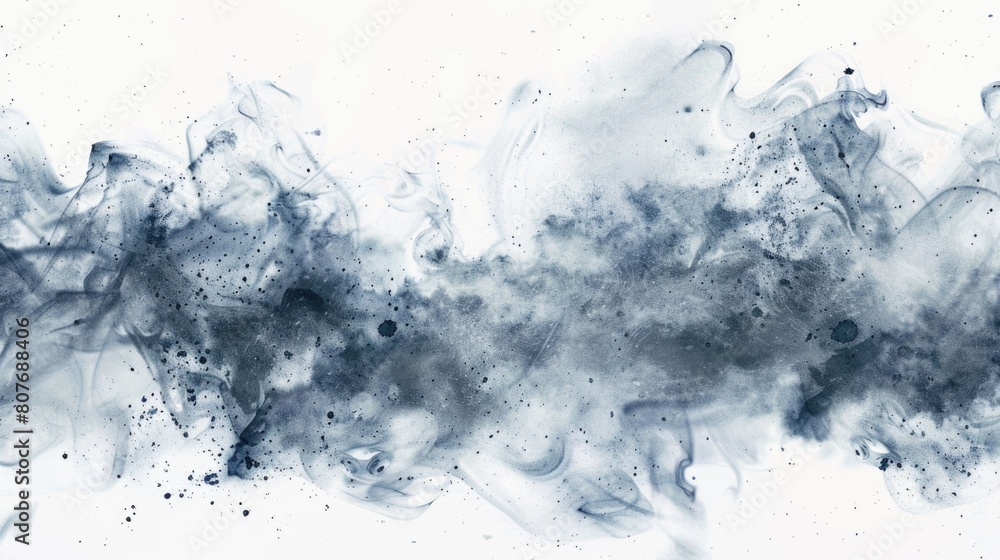Poster a black and white photo of smoke in the air. can be used for environmental or abstract concepts
