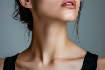Fototapeta premium Woman neck portrait. For jewelry integration. Fashion