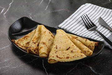 Sweet homemade pancake for breakfast