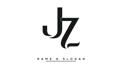 ZJ, JZ , Z, J  Abstract Letters Logo Monogram