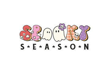 Spooky season, Cute Halloween Sublimation Design