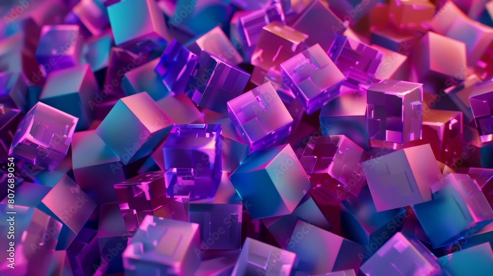Poster a perspective effect is used to illustrate three-dimensional color cubes