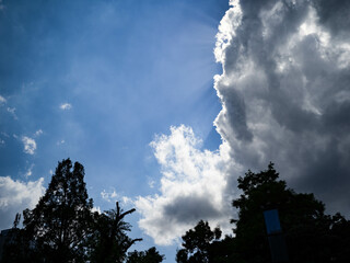 印象的な青空