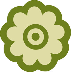 Boho leaf element with shape. Aesthetic illustration of a leaflet. Vector boho style illustration