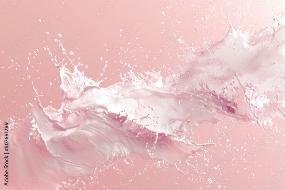 Poster close up of pink background with water splash, suitable for various design projects