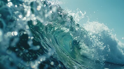 A man riding a wave on top of a surfboard. Suitable for sports and leisure concepts - Powered by Adobe