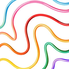 colorful doodle abstract line 
