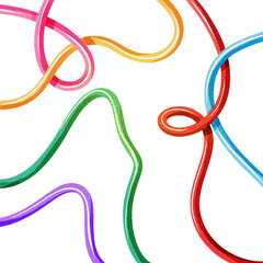 colorful doodle abstract line 