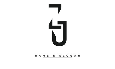 ZJ, JZ , Z, J  Abstract Letters Logo Monogram