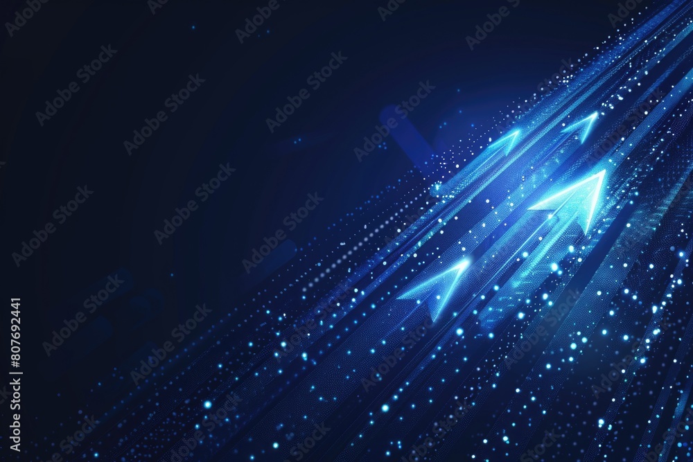 Poster Vibrant blue background with stars and lines. Suitable for various design projects