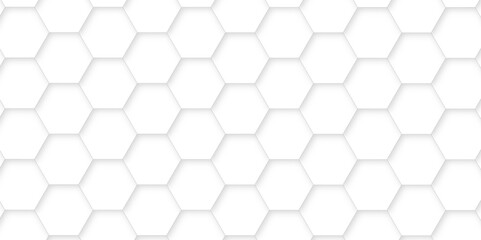 White luxury hexagons abstract background .white hexagon futuristic technology honeycomb pattern vector design .