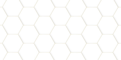 Naklejka premium White luxury hexagons abstract background .white hexagon futuristic technology honeycomb pattern vector design .