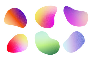 ノイズグラデーション　モチーフ　形　楕円形　背景　ベクター 