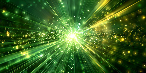 Abstract Glowing Green Background

