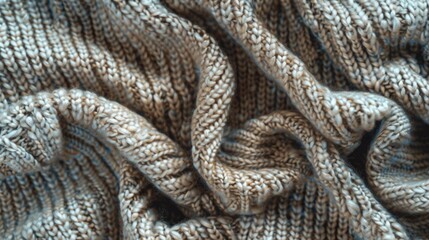 Fototapeta premium Detailed close up of a knitted sweater, perfect for fashion or winter-themed projects