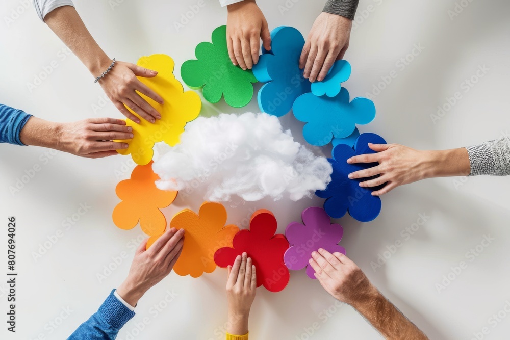 Poster revolutionize your workplace with our virtual cloud office, designed for optimal digital communicati