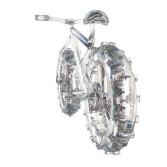 glass bike 3d rendering stylist