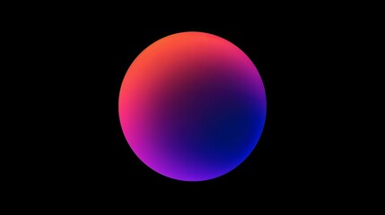 A colorful sphere on a black background