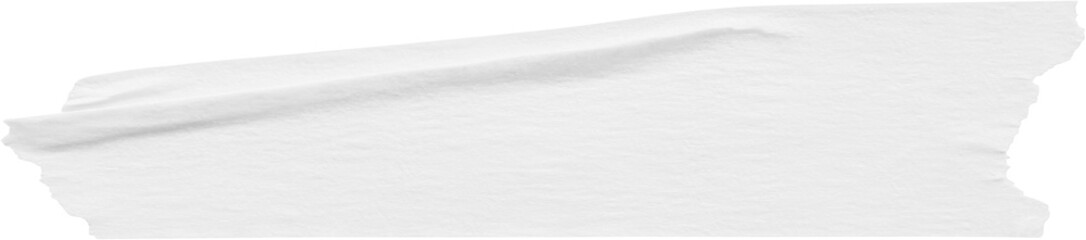 Obraz premium White adhesive paper tape isolated on white background