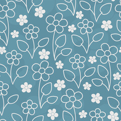 Vector sky blue seamless pattern background: Airy Affair.