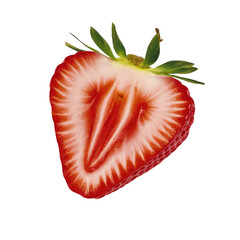 isolated strawberry fruit slice , GENERATIVE AI