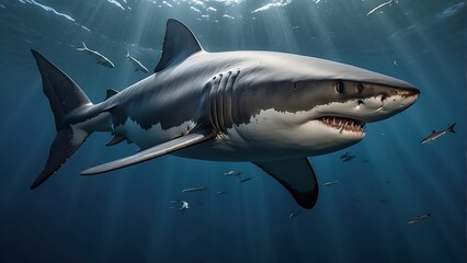 Obraz premium Shark in the sea Great White Shark