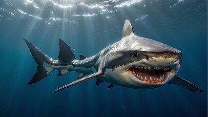 Fototapeta premium Shark in the sea Great White Shark