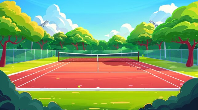 Tennis Court Cartoon Images – Browse 7,794 Stock Photos, Vectors, and ...