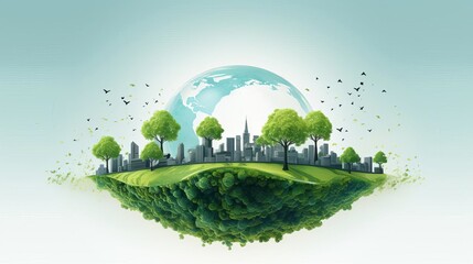 Eco-friendly banner emphasizing the importance of green energy in sustainability