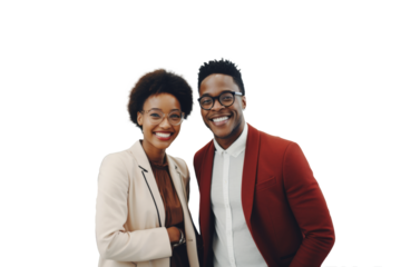 Happy couple at a car dealership
